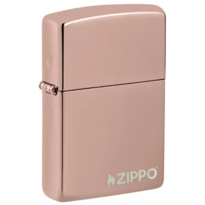 Classic High Polish Rose Gold Zippo Logo - Additional view